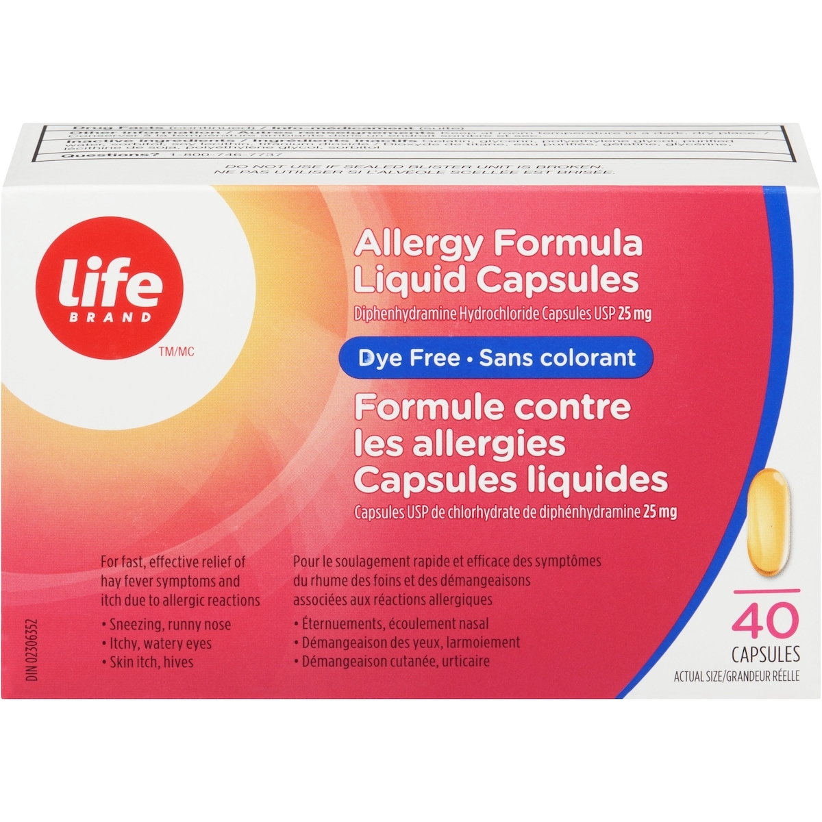 Formule contre les allergies
Capsules liquides