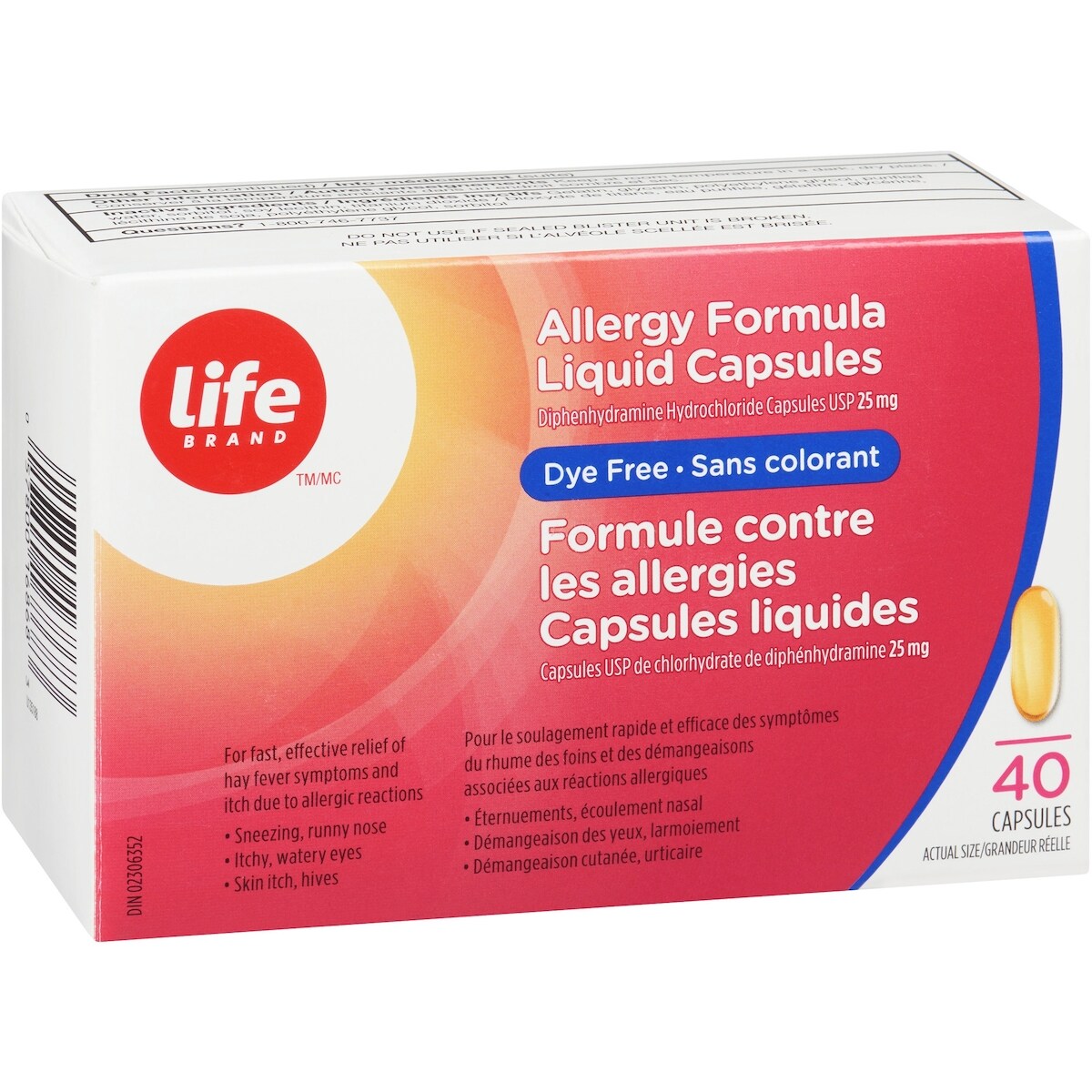 Formule contre les allergies
Capsules liquides