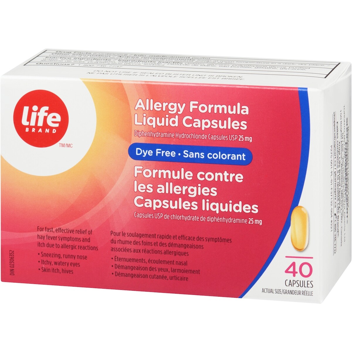 Formule contre les allergies
Capsules liquides