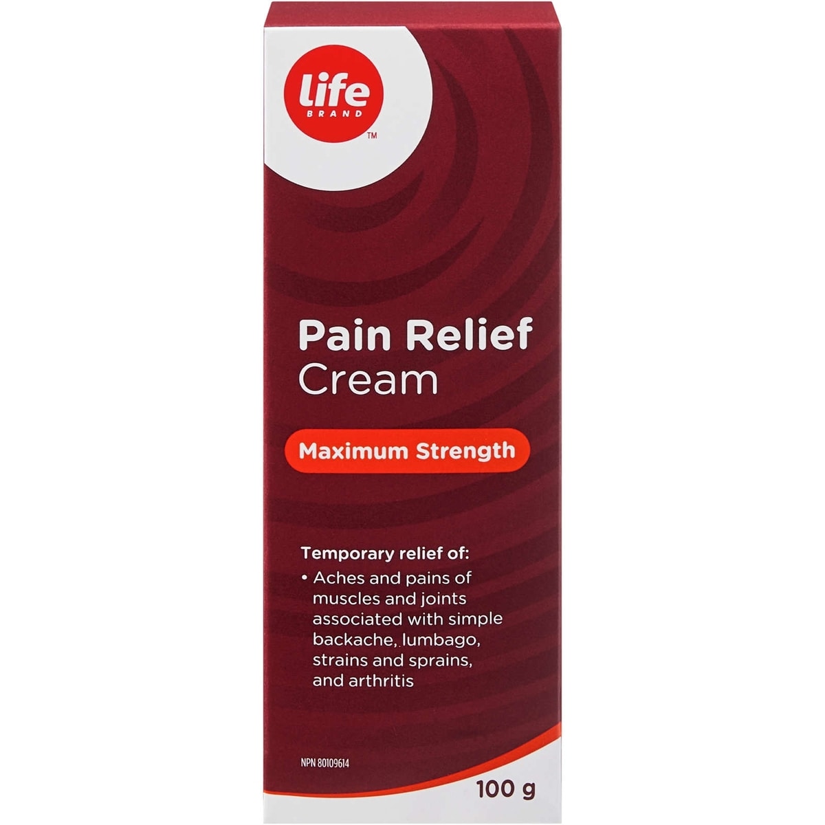 Crème analgésique, puissance maximale