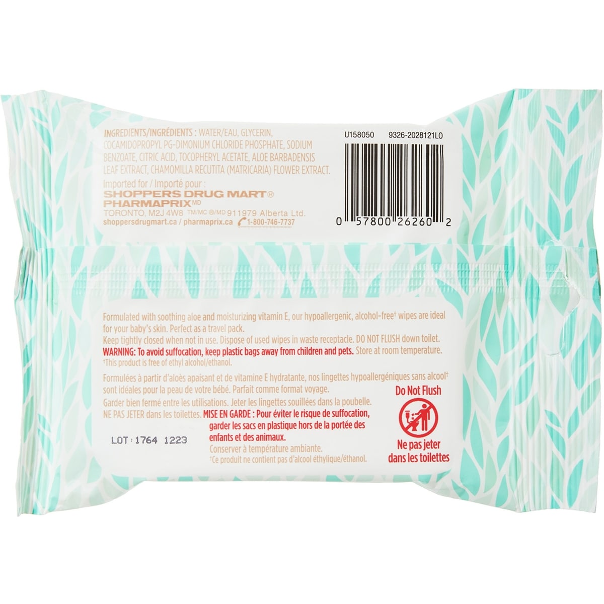 Lingettes pour bébé non parfumées
