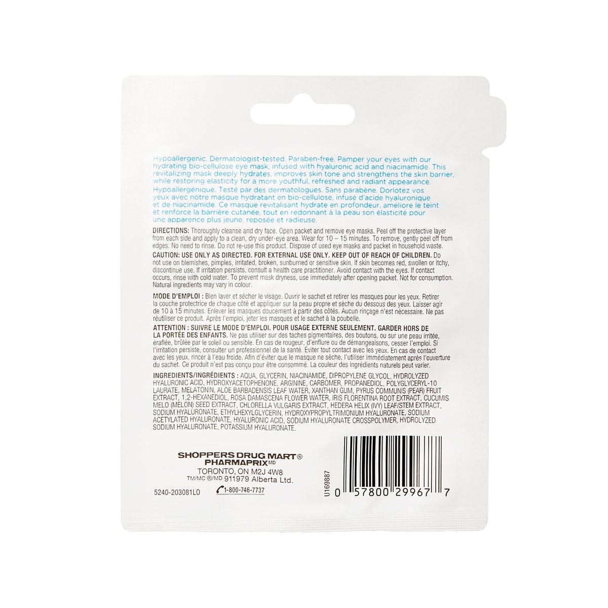 Bio-Cellulose Hydrating Under Eye Mask