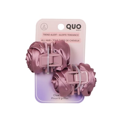  Claw Clip Rosette 2pk Pink