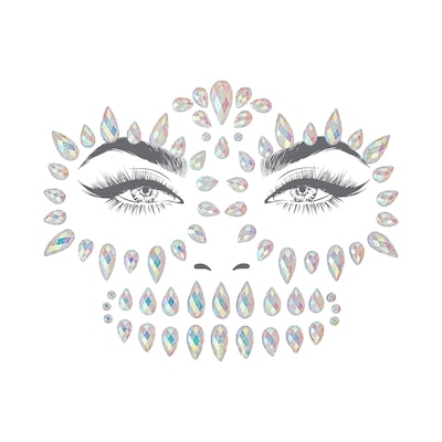 Glow-in-the-Dark Face Gems 2