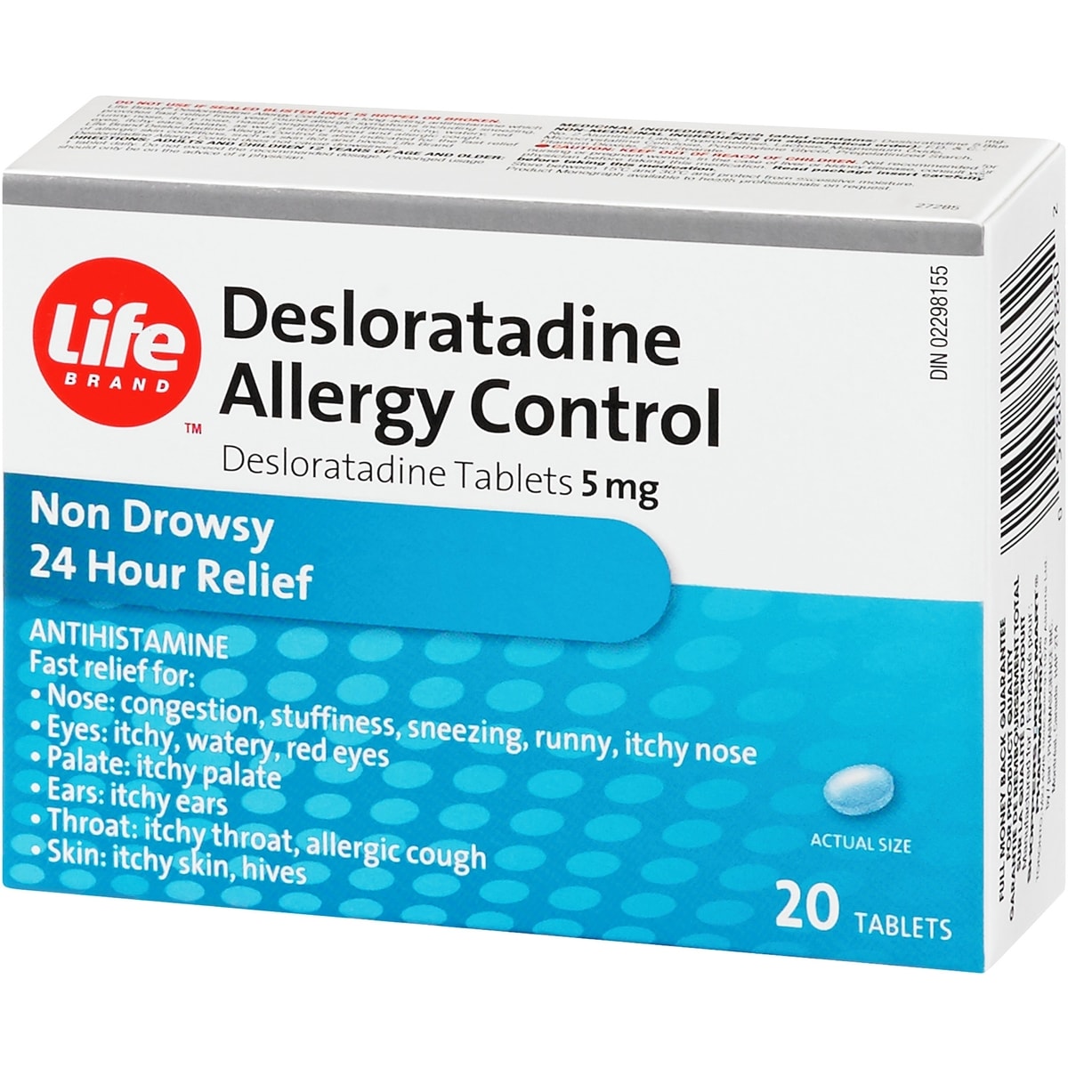 DESOLORATADINE CONTRÔLE DES ALLERGIES
Comprimés de desloratadine 5mg