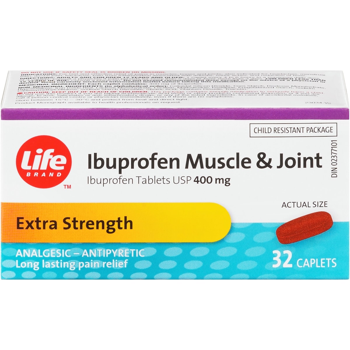 IBUPROFÈNE MUSCLES ET ARTICULATIONS
Comprimés d’Ibuprofène USP 400 mg