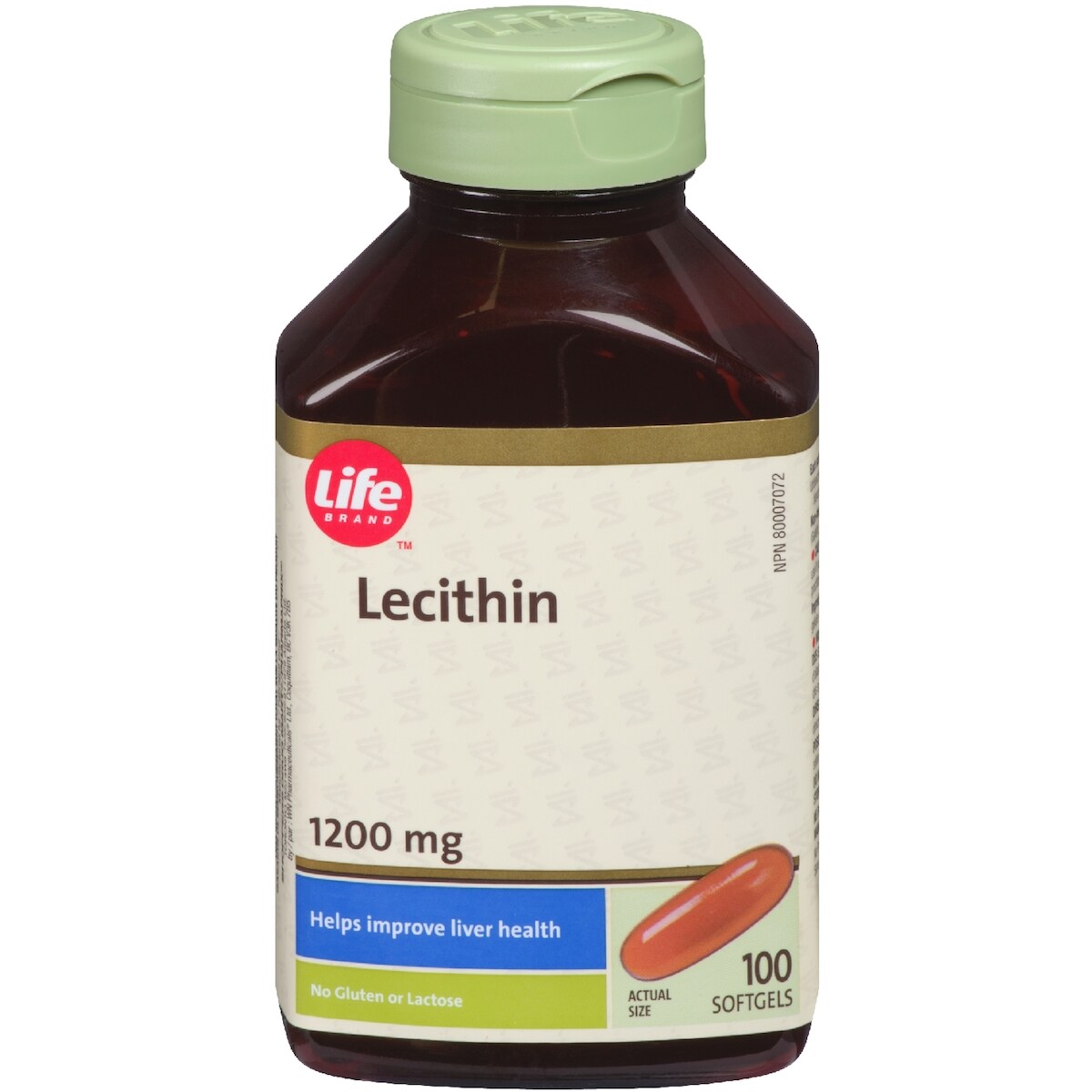 Life Brand Lecithin 1200 MG 100 Capsules