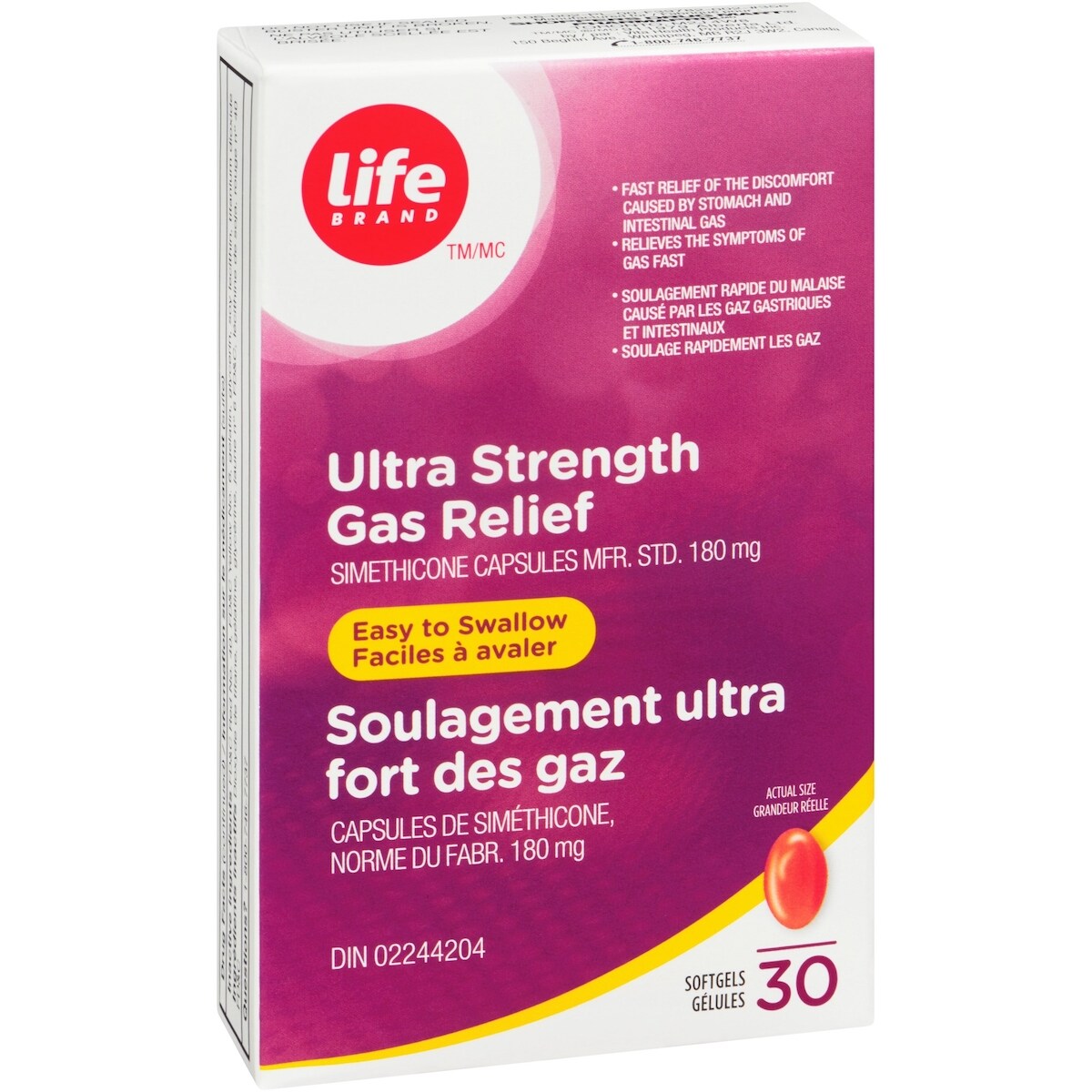 Soulagement ultra fort des gaz