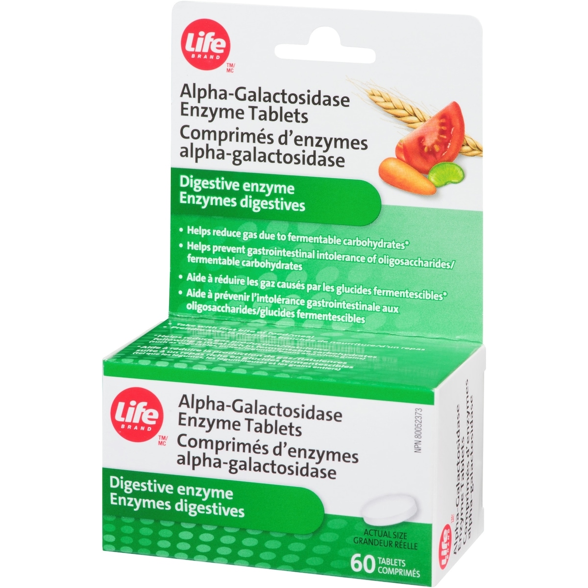 Comprimés d’enzymes alpha-galactosidase