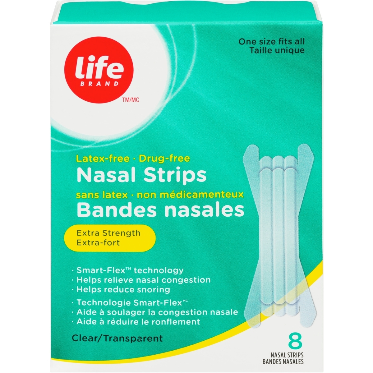 Bandes nasales Extra-fort Transparent