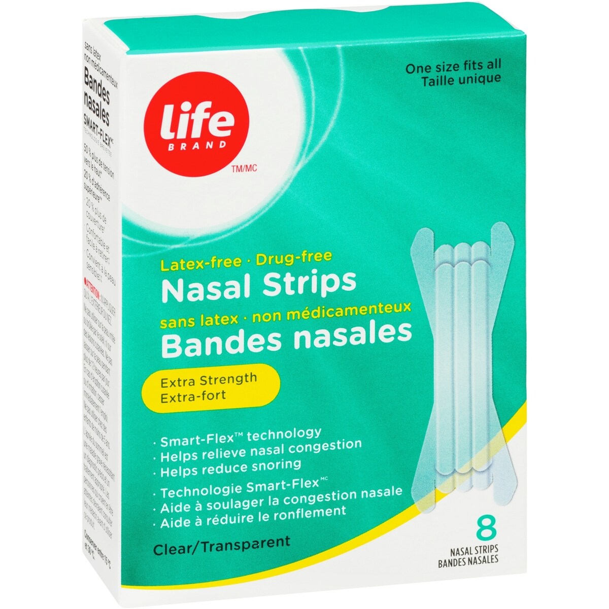 Bandes nasales Extra-fort Transparent