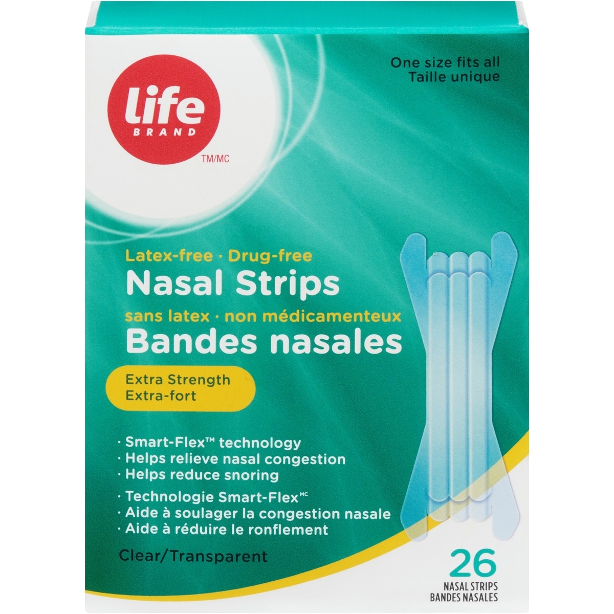 Bandes nasales Extra-fort Transparent