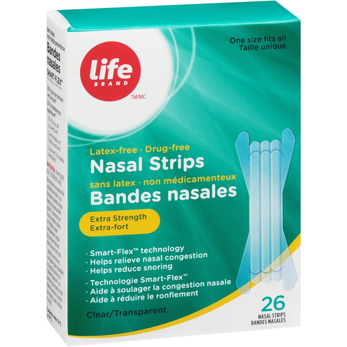 Bandes nasales Extra-fort Transparent