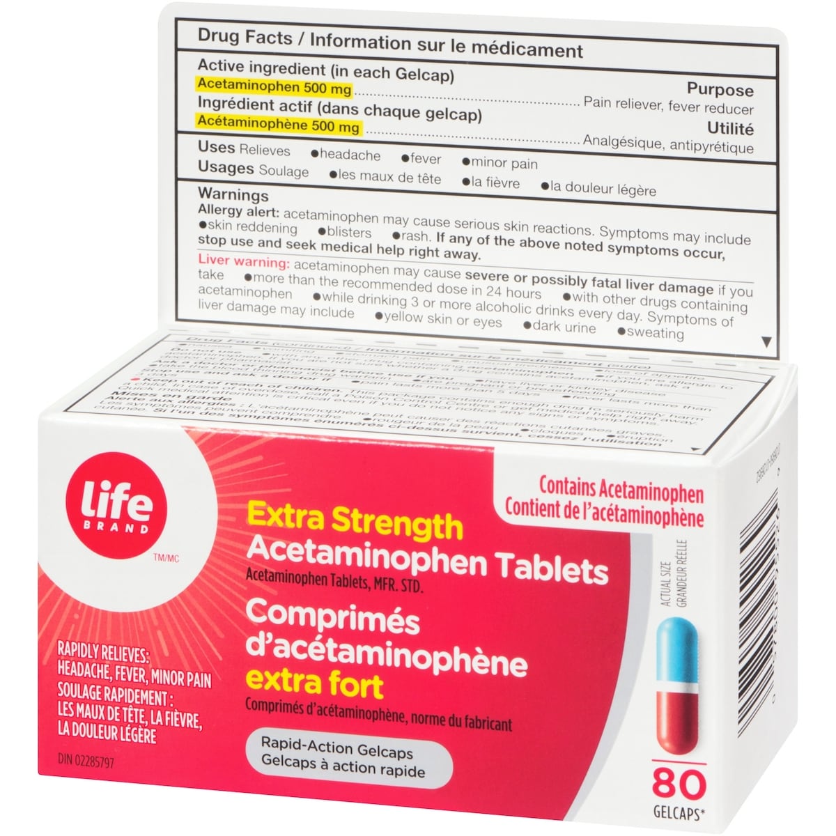 Comprimés d’acétaminophène extra fort