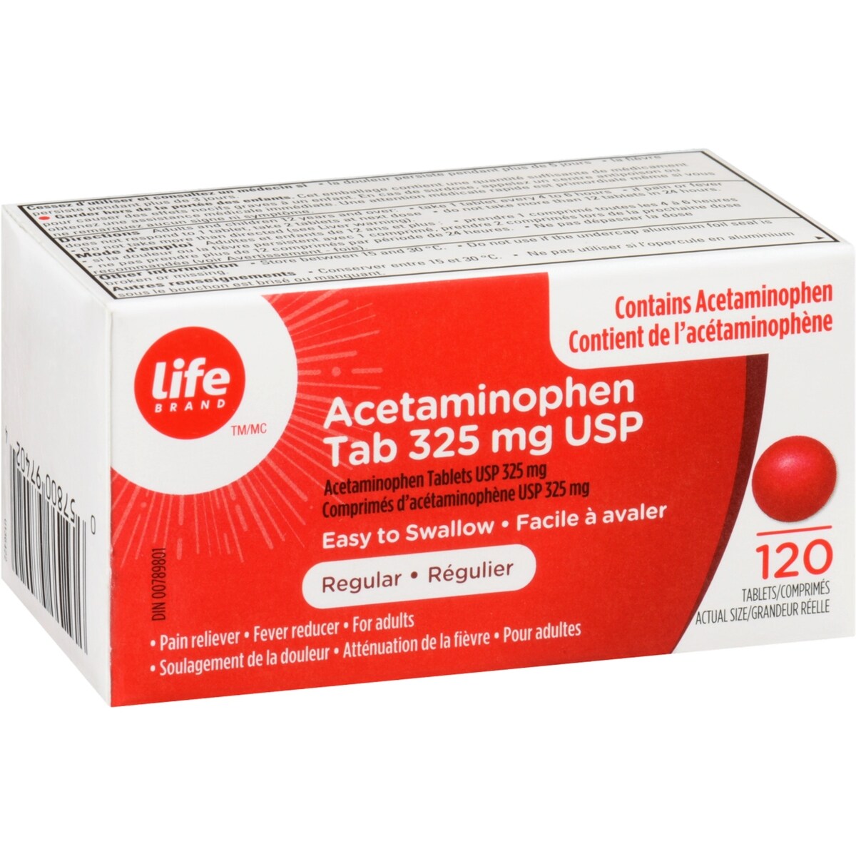Comprimes d'acetaminophene 325 mg comprimes d'acetaminophene USP Facile a avaler