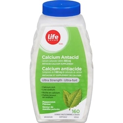 Calcium Antacid Ultra Strength Peppermint 160 1