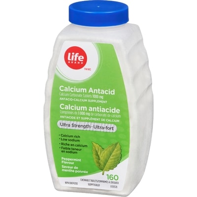 Calcium Antacid Ultra Strength Peppermint 160 3