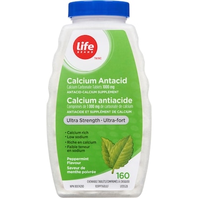 Calcium Antacid Ultra Strength Peppermint 160 4