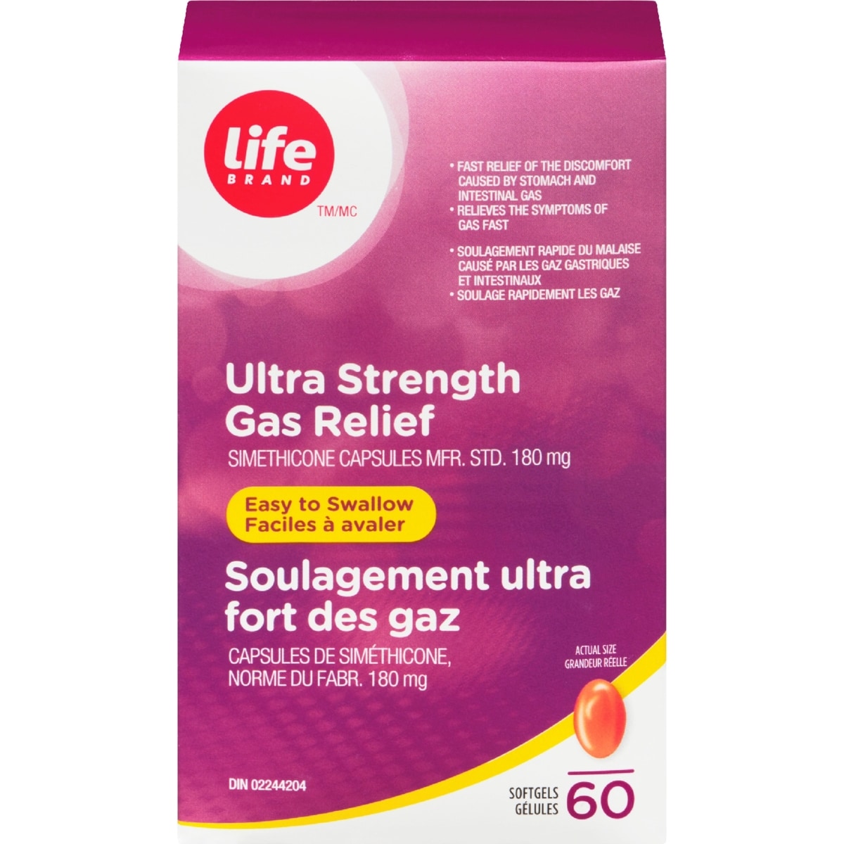 Soulagement ultra fort des gaz