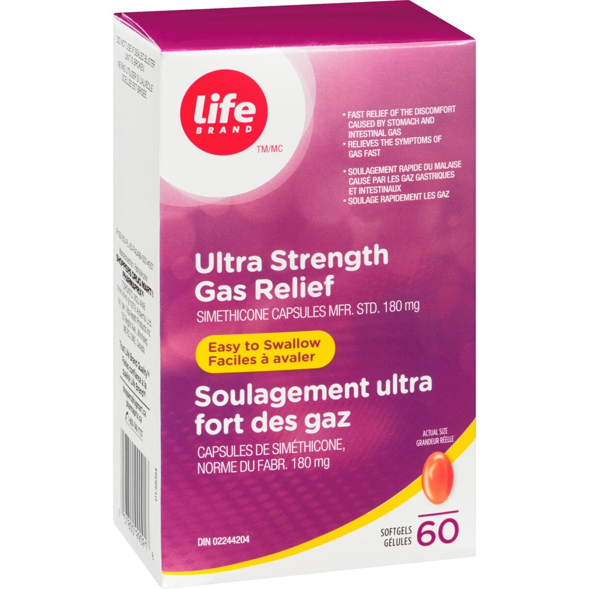 Soulagement ultra fort des gaz