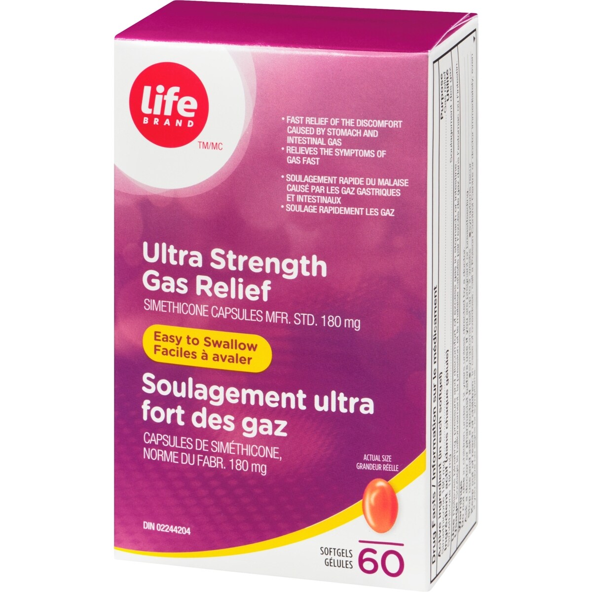 Soulagement ultra fort des gaz