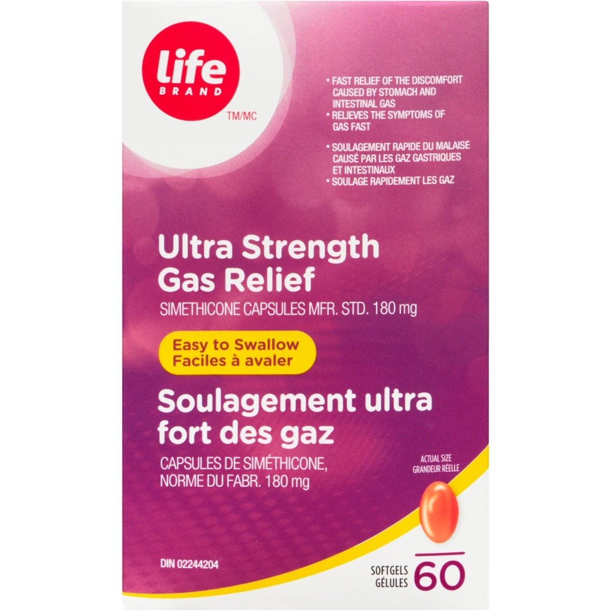 Soulagement ultra fort des gaz