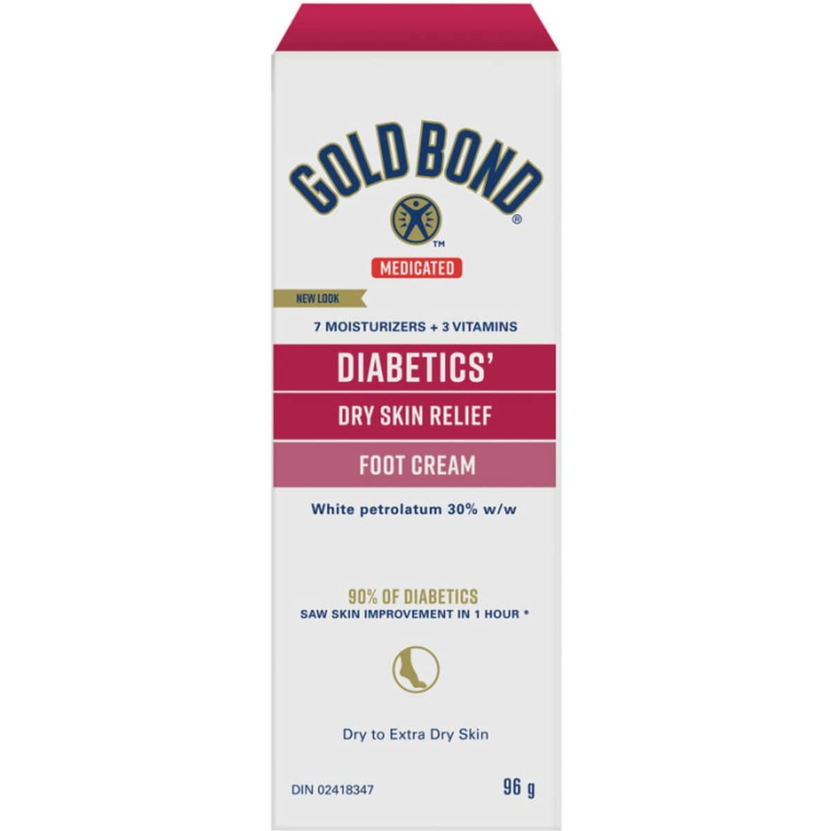 Crème pour les pieds pour le soulagement de la peau diabétique