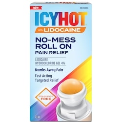 No Mess Roll-On with 4% Lidocaine, No-Mess Applicator, Numbs Away Pain, Non-Greasy, Fast-Acting Targeted Pain Relief, 73 mL 1