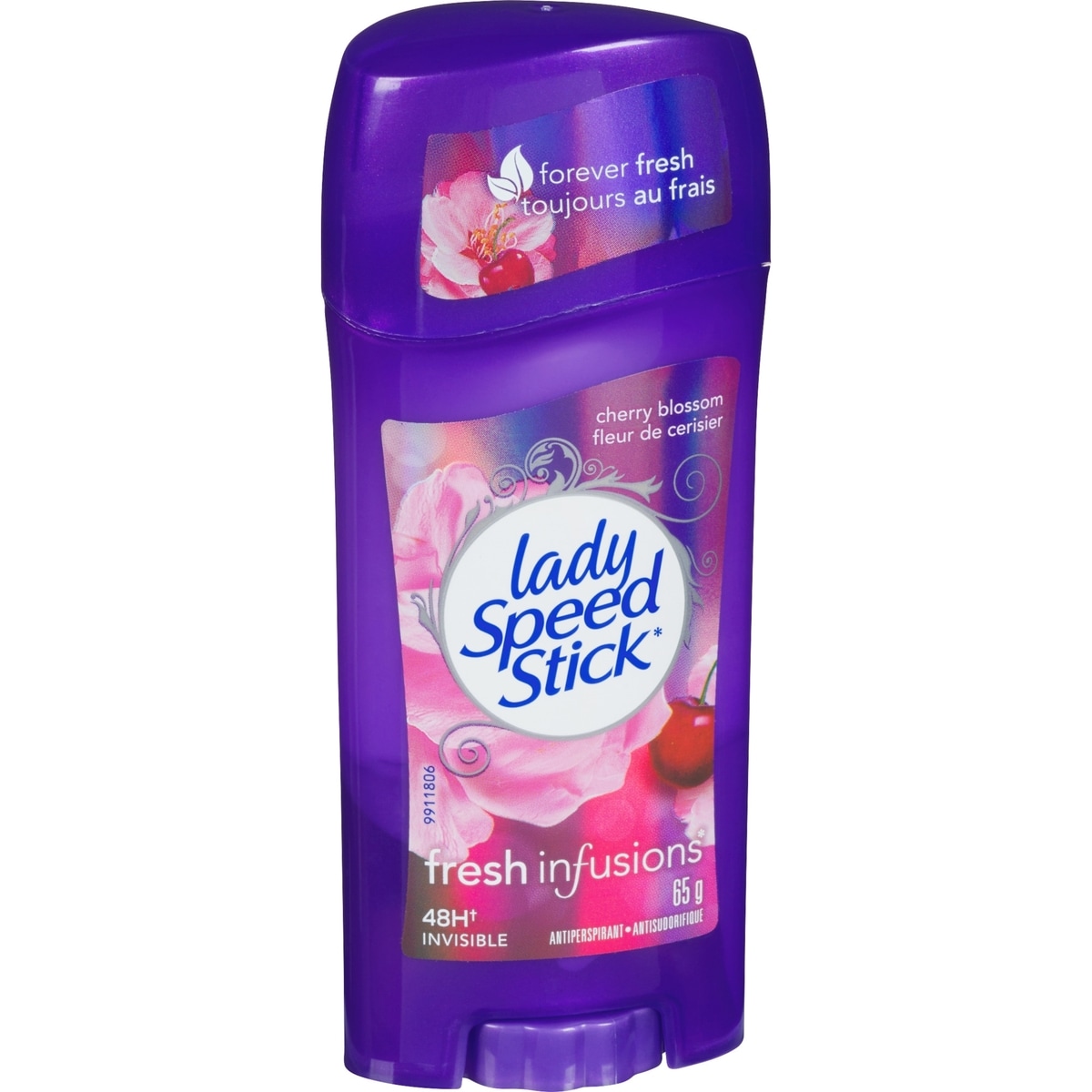 Antisudorifique/désodorisant Lady Speed Stick Fresh Infusions Fleur de cerisier, en bâton invisible