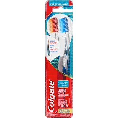 Slim Soft Advanced Tootbrush, Ultra Soft - 2 Count