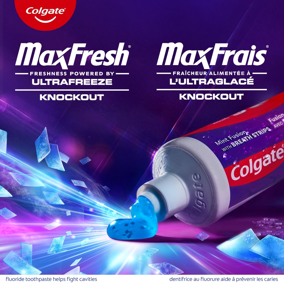 Dentifrice MaxFrais Knockout à la menthe, format voyage