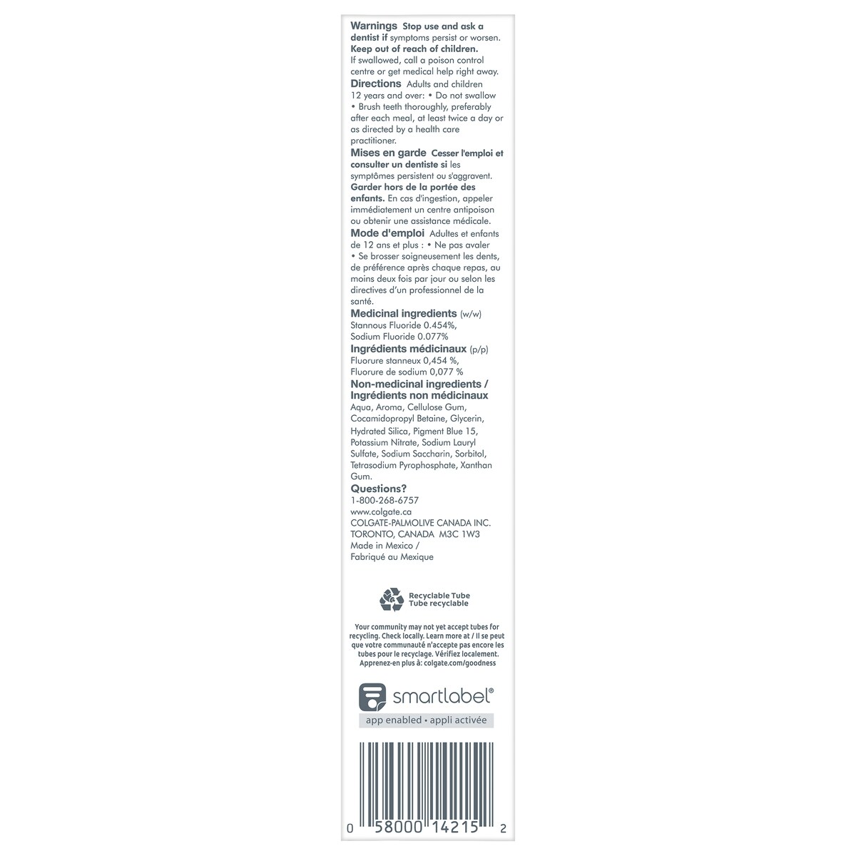 Total Active Prevention Plus Stain Removal Whitening Toothpaste Gel