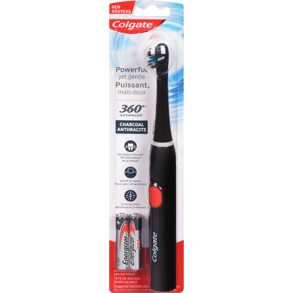 Colgate Colgate 360 Advanced Charcoal Battery Powered Toothbrush 1 Count