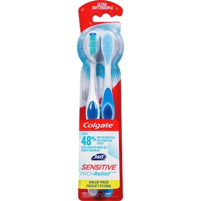 360° Sensitive Pro Relief Toothbrush, Ultra Soft - 2 Count