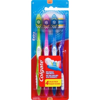 Extra Clean Toothbrush Value Pack, Soft, 4 Count