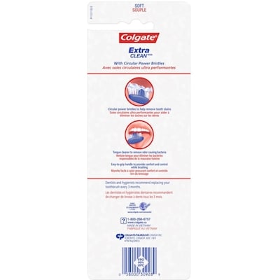 Paquet écono de 4 brosses à dents souples Extra Clean 3