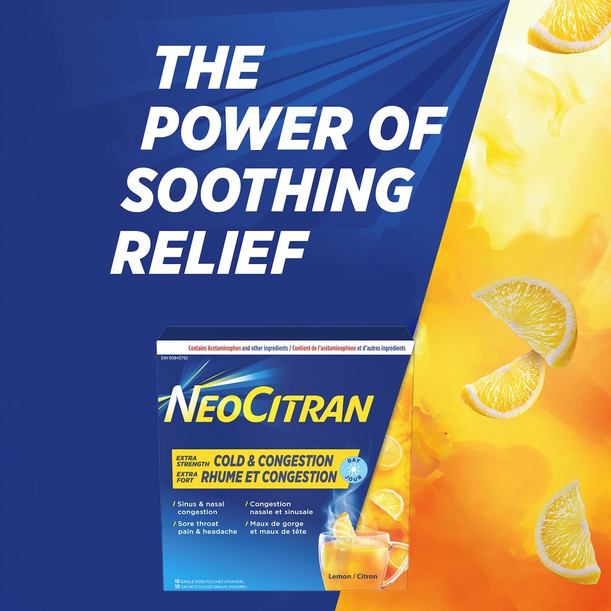 NeoCitran Extra Fort Rhume et congestion Sans somnolence – Citron