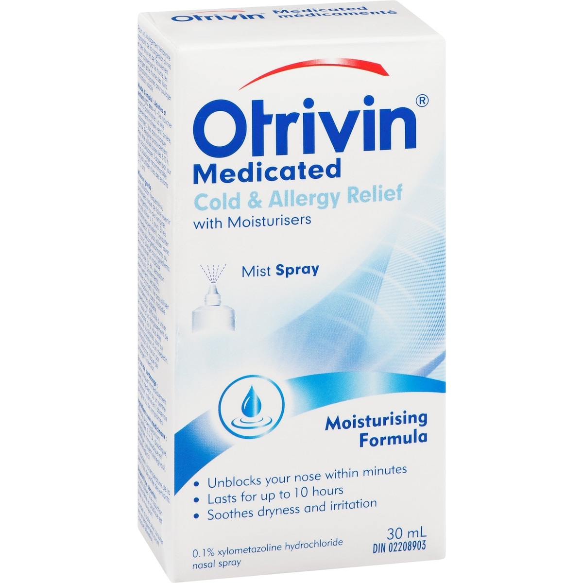 Otrivin Medicated Cold & Allergy Relief W/Moisturizers Spray