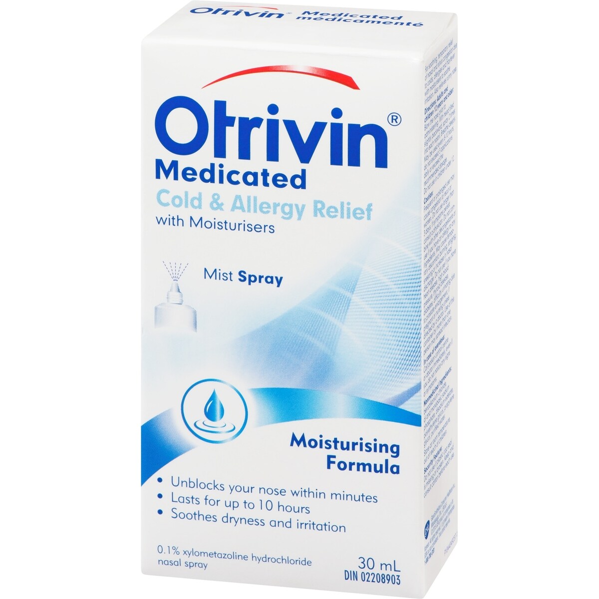 Otrivin Medicated Cold & Allergy Relief W/Moisturizers Spray