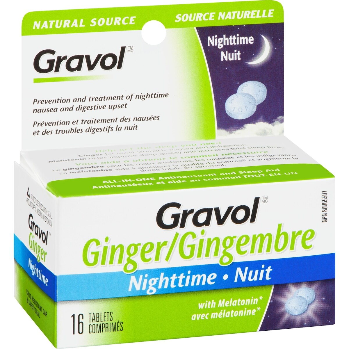 Ginger Nighttime Tablets with Melatonin
