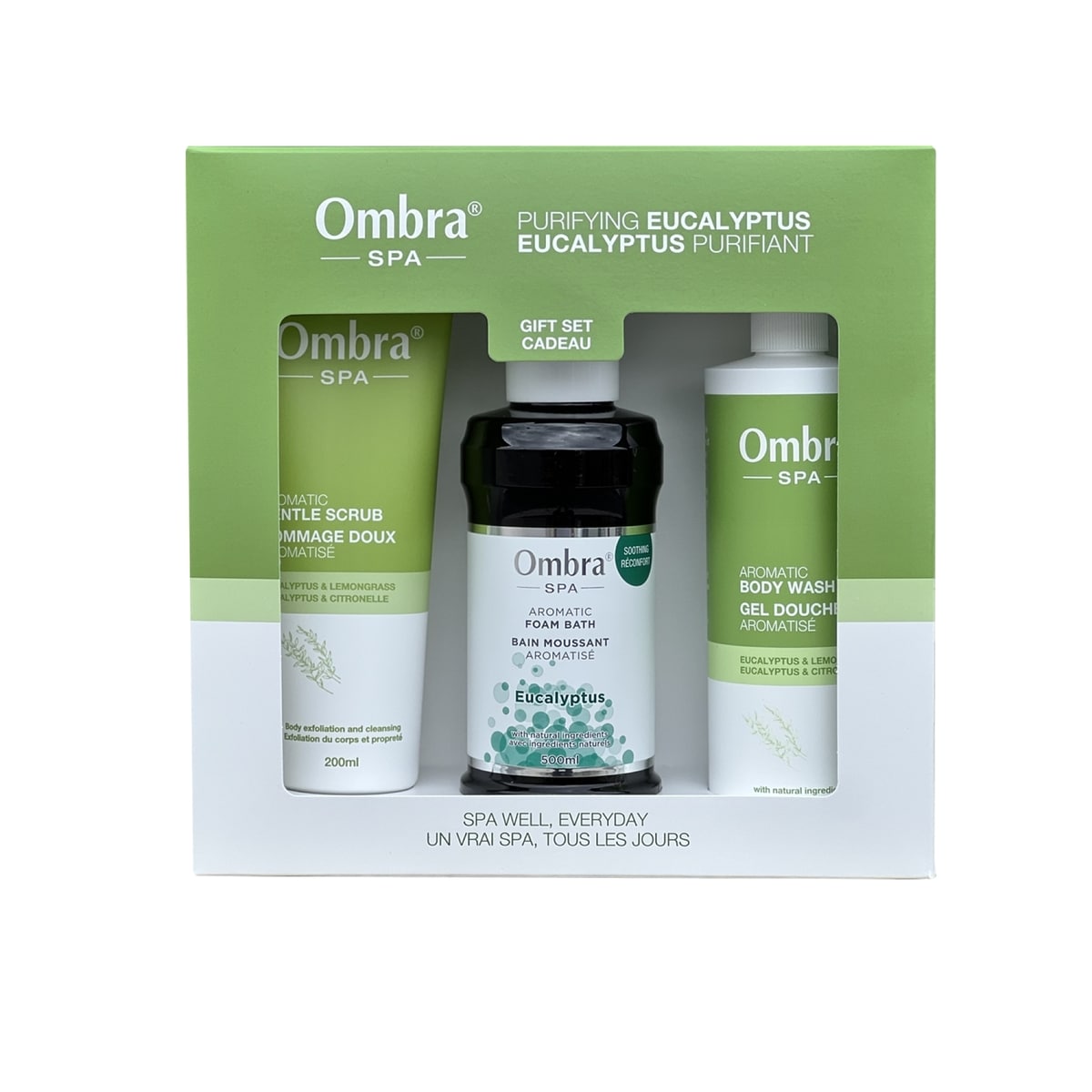 Ombra SPA Gift Set Purifying Eucalyptus 3-pc