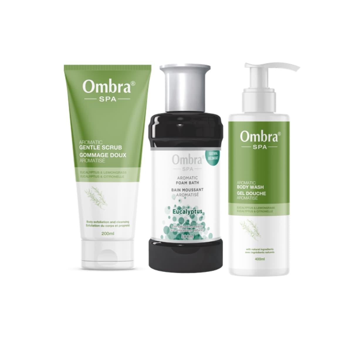 Ombra SPA Gift Set Purifying Eucalyptus 3-pc