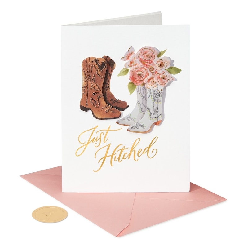 Biglietto Auguri Papyrus Per Doccia Di Nozze - Design Con Tappi E Pois - 'Forever Love' Con Foglia Oro E Busta