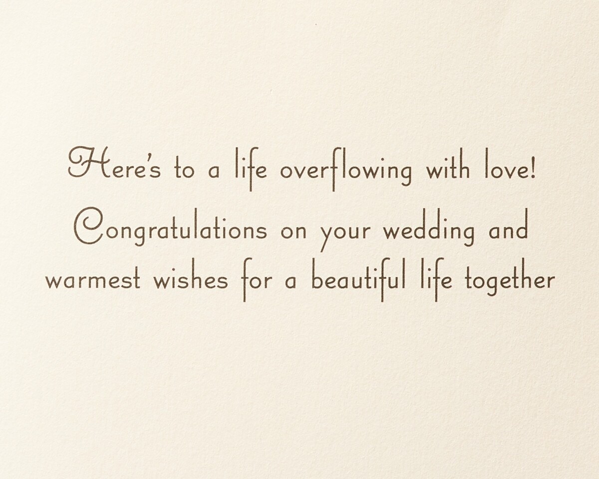 Papyrus Wedding Card - Designed By Bella Pilar, Glitter Free (Overflowing with Love)