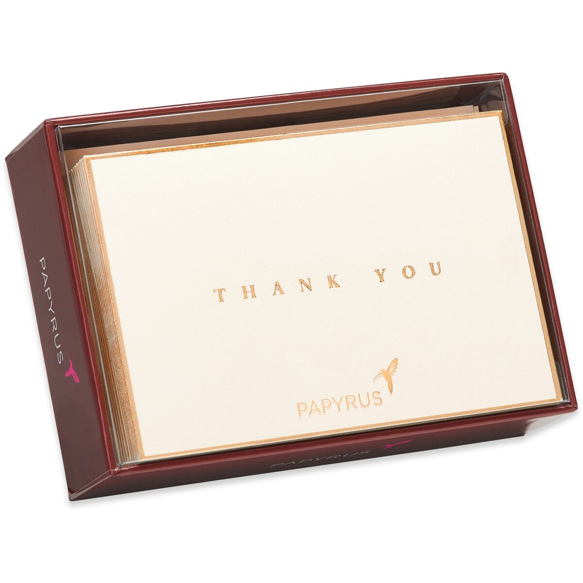 Papyrus Thank You Cards with Envelopes, Gold Border