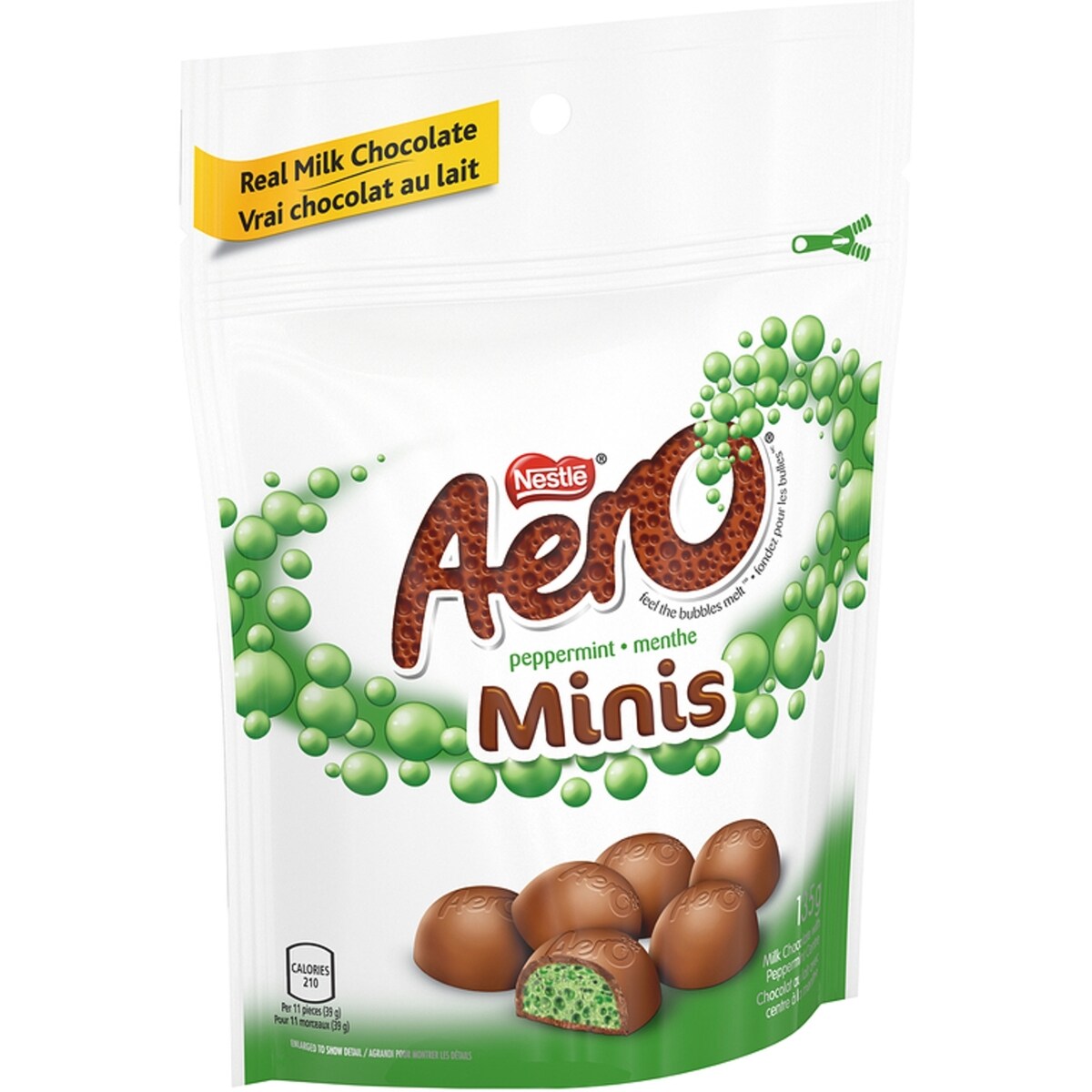 Chocolat au lait  Aero Minis Menthe
