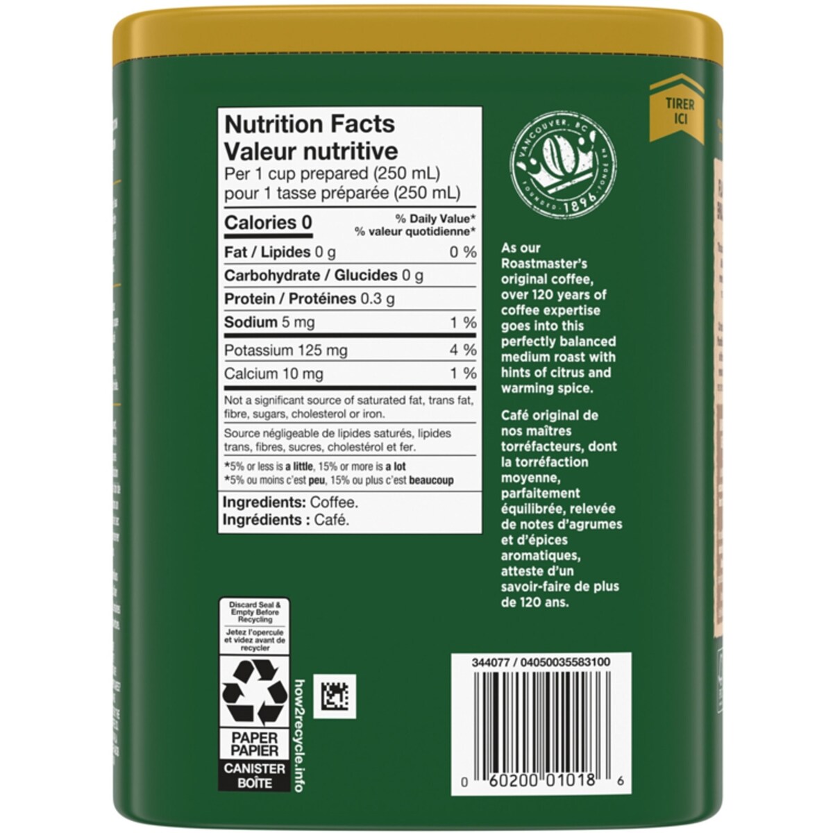 Ground Coffee 1896 Tradition Medium Roast