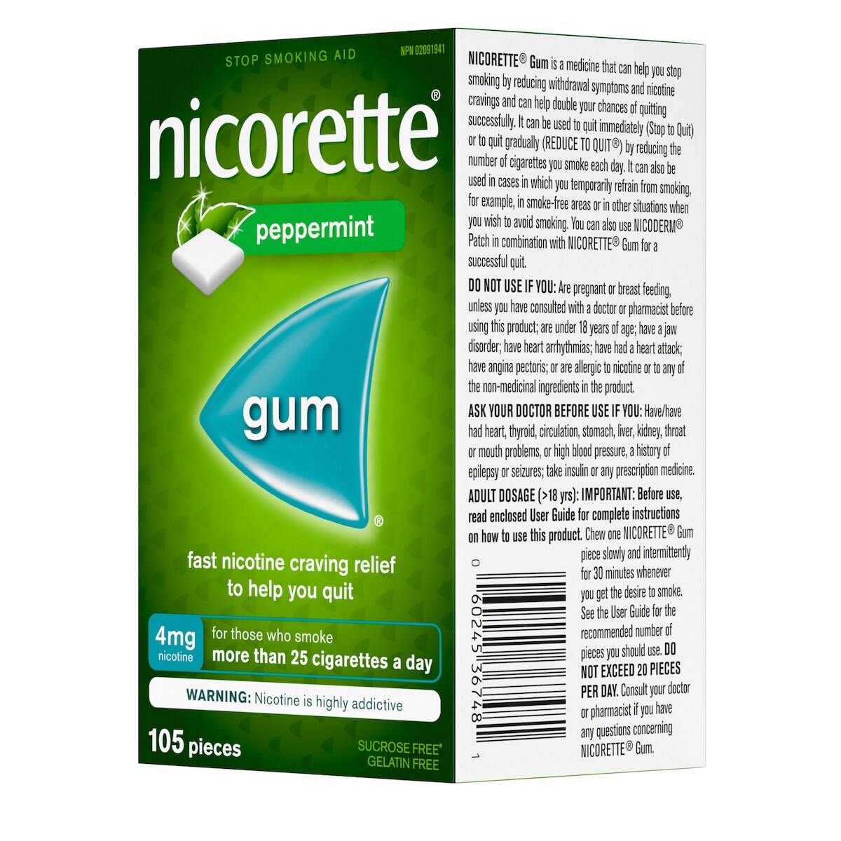 Nicotine Gum, 4 mg