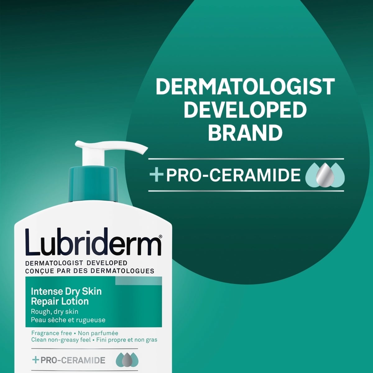 Intense Dry Skin Repair Lotion, Vitamin E, Minerals, Pro-ceramide, Dry Skin Moisturizer, Hypoallergenic, Fragrance Free