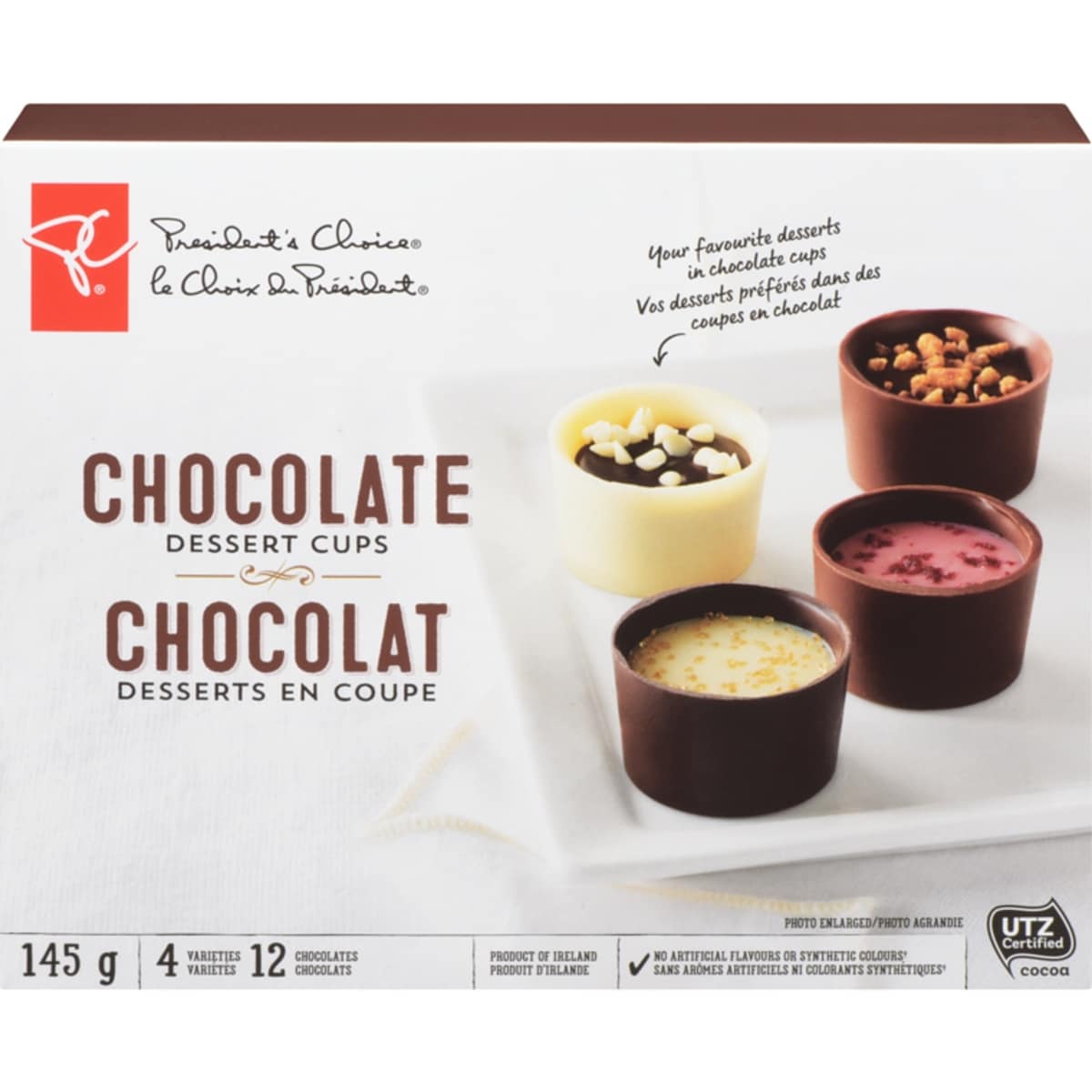 Desserts en coupe chocolat